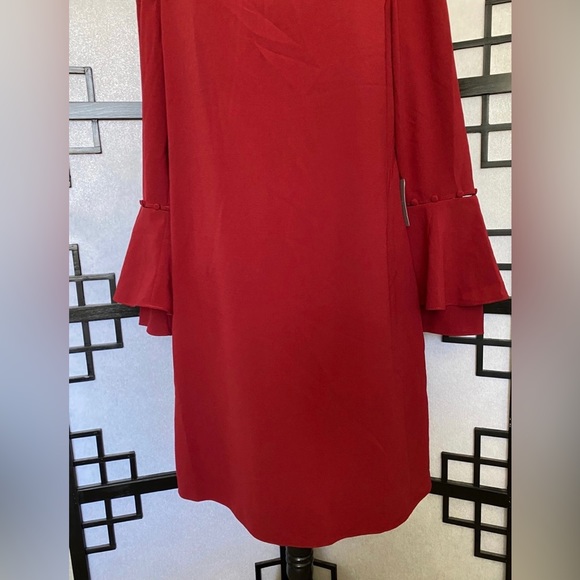 NWT Laundry By SHELLI  SEGAL  Red Sheath Dress Sz‎ 10 - Picture 5 of 12